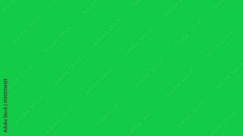 Pointer arrow cursor clicking. Mouse click symbol with circle on Green Screen Chroma key.