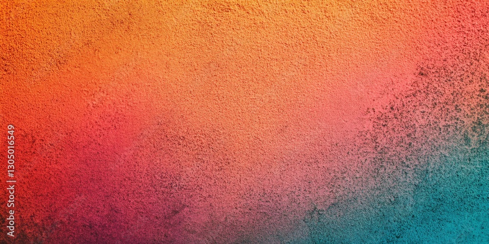 Gradient texture background fading from orange to teal, showing a colorful rough surface Gradient texture background fading from orange to teal, showing a colorful rough surface