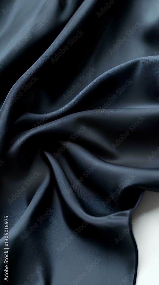 Fototapeta premium Luxurious Silk Fabric Draped Softly Revealing Its Rich Texture and Deep Color