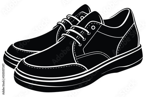 shoe black silhouette illustration
