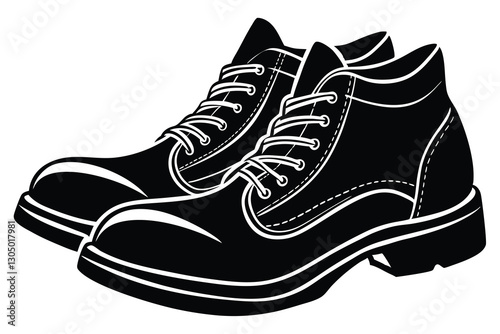 shoe black silhouette illustration