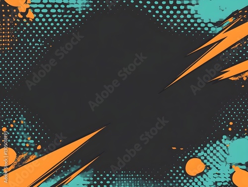 Wallpaper Mural free space in the middle of a colorful cartoon background Torontodigital.ca