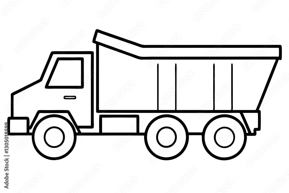 Dump Truck Line Drawing | Construction Vehicle Side View Vector
Dump Truck Line Drawing | Construction Vehicle Side View Vector