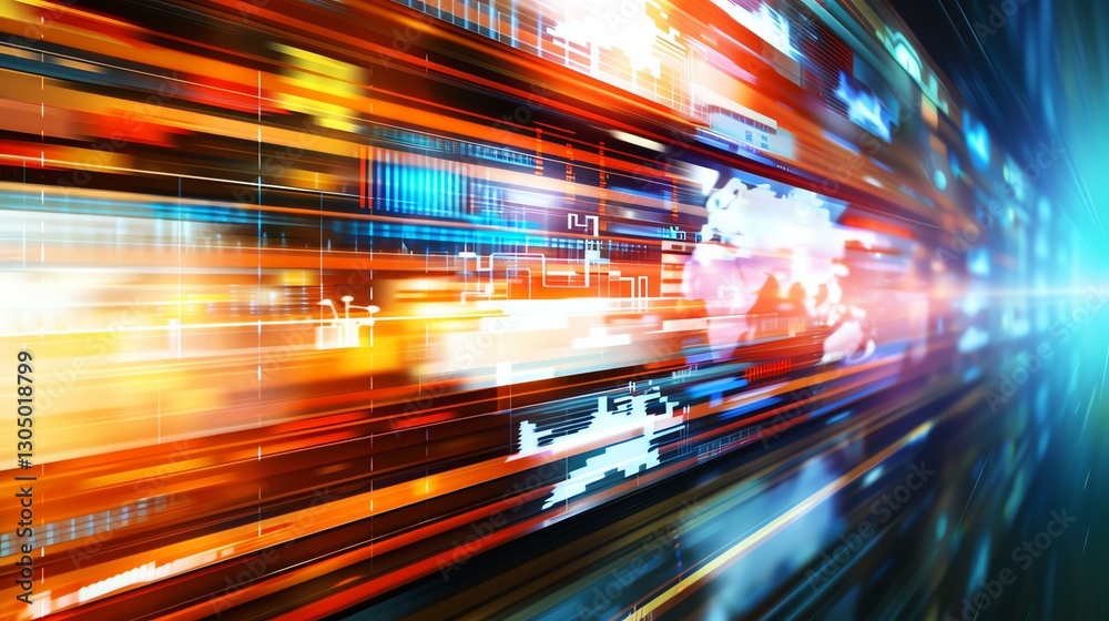 A dynamic abstract image depicting vibrant streaks of light and digital elements representing speed, connectivity, and the rapid advancement of technology in our modern world. A dynamic abstract image depicting vibrant streaks of light and digital elements representing speed, connectivity, and the rapid advancement of technology in our modern world.
