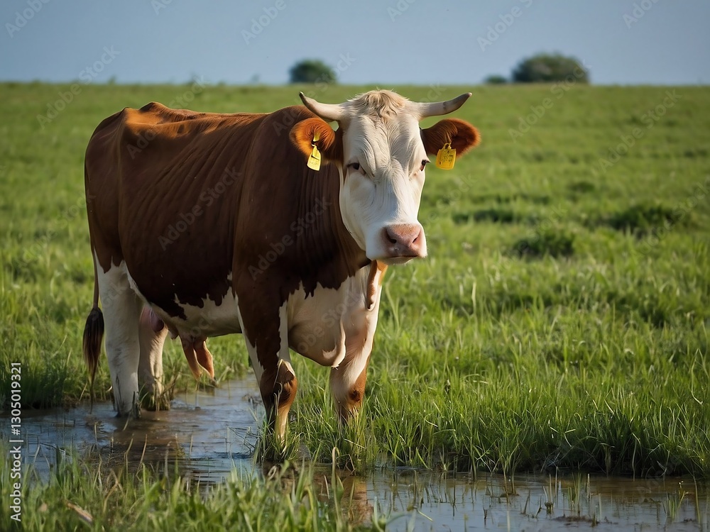 Idyllic Pastoral Farmland: Organic Farming and Livestock in a Tranquil Countryside Scene Idyllic Pastoral Farmland: Organic Farming and Livestock in a Tranquil Countryside Scene