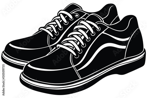 Flta Vector Silhouette Shoes or Sneakers Icon Set photo