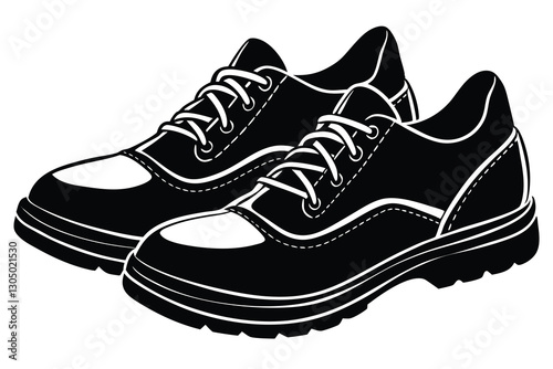 Flta Vector Silhouette Shoes or Sneakers Icon Set