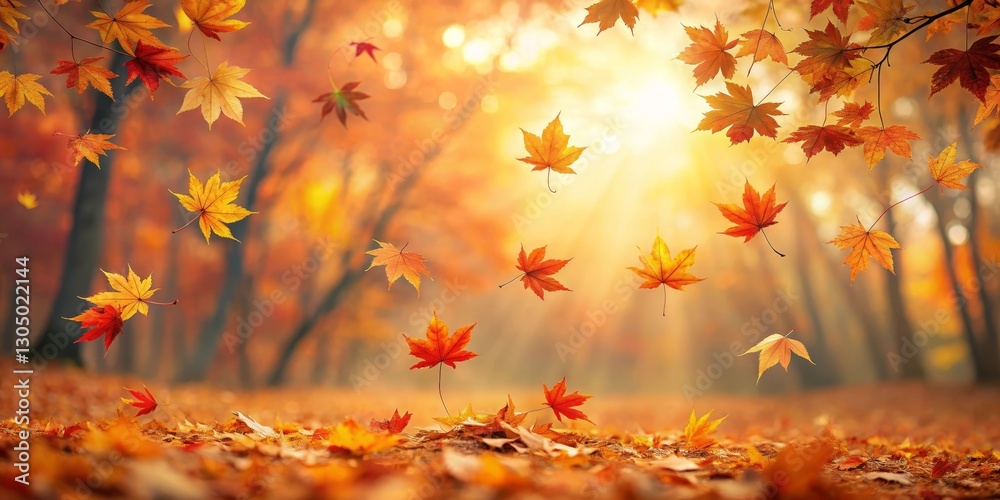 Autumnal foliage gently descends upon a sunlit forest floor, creating a picturesque scene of seasonal change. Autumnal foliage gently descends upon a sunlit forest floor, creating a picturesque scene of seasonal change.