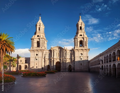 basilica cathedral of arequipa in peru