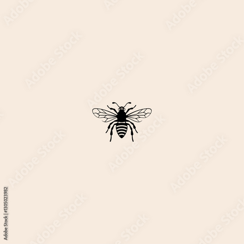 Bee icon flat vector design. 