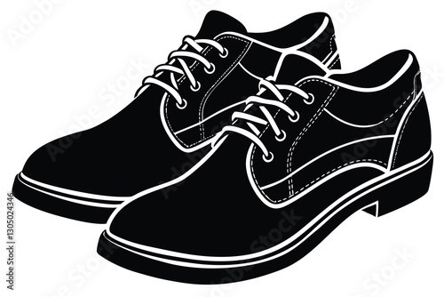 black silhouette of a shoe
