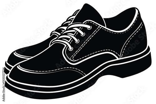 Silhouette of Athletic Running Shoe