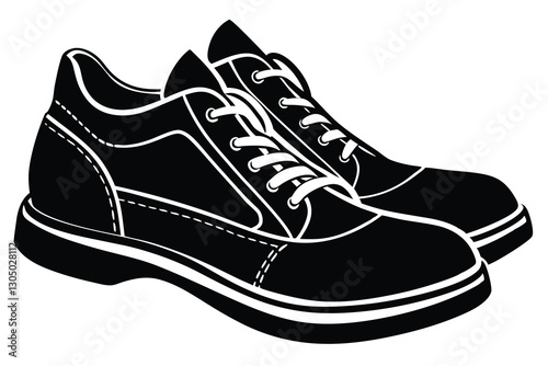 Silhouette of Athletic Running Shoe