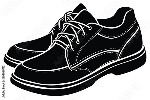 Running shoes silhouette
