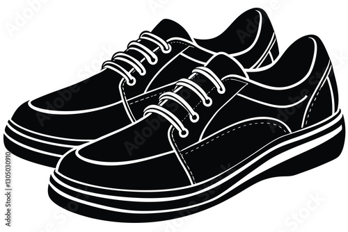 Running shoes silhouette