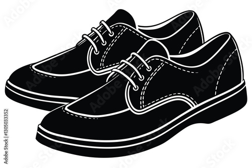 Running Shoes Silhouette Black and White Icon