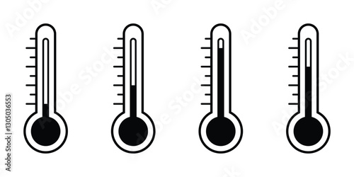 Thermometer icon. Temperature icon vector set.