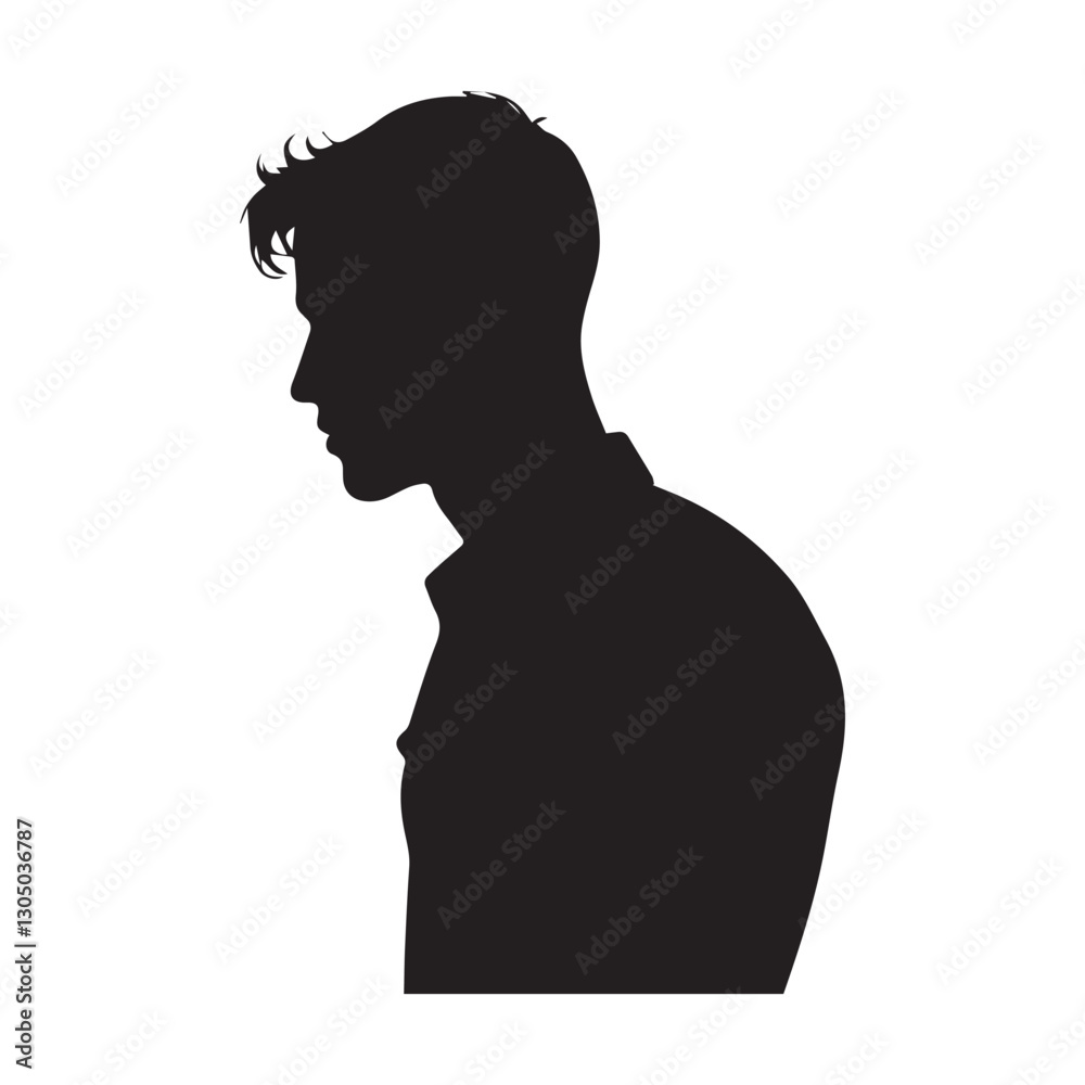 Stylish Man in Silhouette – Clean Vector Art. Stylish Man in Silhouette – Clean Vector Art.