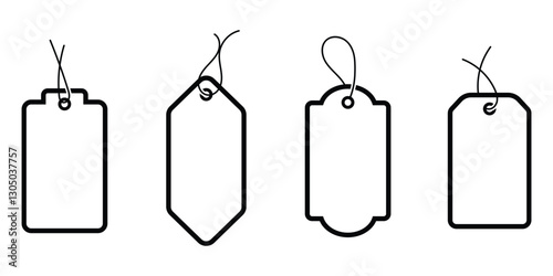 Label price tag icon collection vector illustration.
