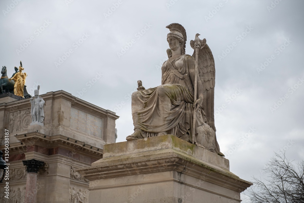 Statue at Arc de Triomphe du Carrousel, Paris Statue at Arc de Triomphe du Carrousel, Paris