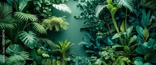 Wallpaper Mural elegant green theme nature and jungle abstract background concept backdrop illustration cartoon Torontodigital.ca