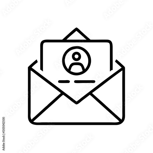 marketing Personalized email marketing line icon
