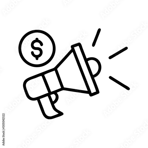 marketing PPC (Pay-Per-Click) advertising line icon
