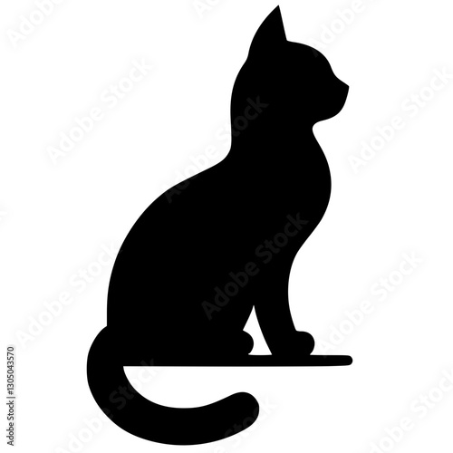 Cat logo silhouette