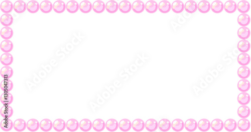 Coquette Pink Pearl Rectangle Frame