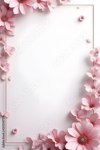 pink flower frame