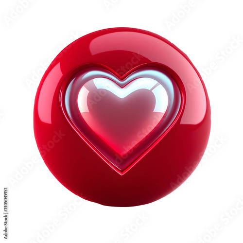  Glossy Heart Icon
