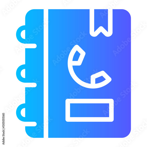 phone book gradient icon