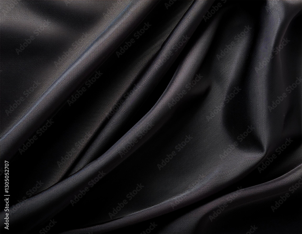 Fototapeta premium abstract black synthetic fabric texture and background detail of canvas textile material