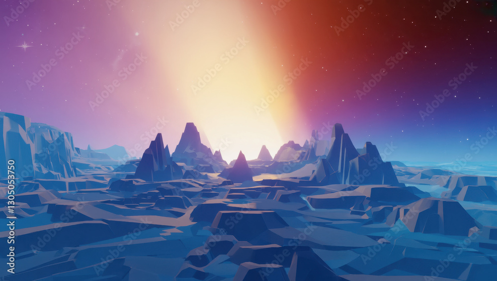 Obraz premium Cosmic Wanderer: A Distant Comet’s Icy Surface and Glittering Tail on a Lonely Journey Through the Stars