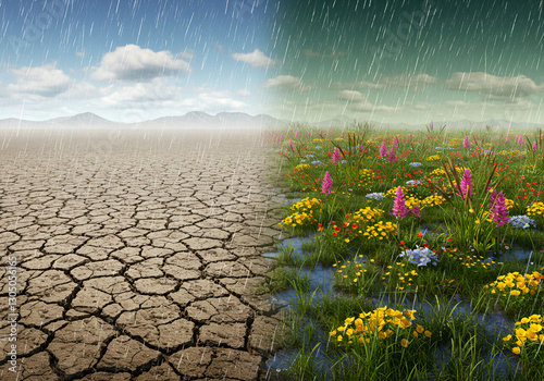realistics rainy season has ability to completely transform dry land into a thriving and colorful environment