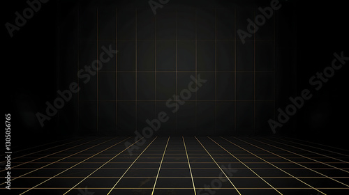 A black and gold background with a white line