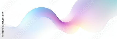 soft pastel wave blending gentle blue, pink, and yellow hues in minimal curved design with dreamy gradient copyspace concept of web design, branding