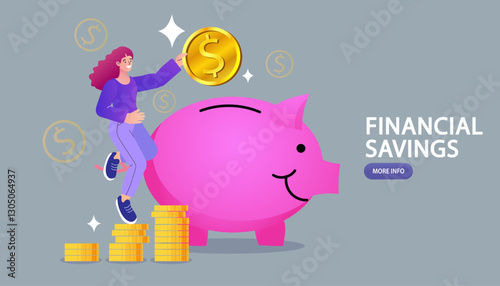 Businessman putting a coin into a piggy bank. Save money concept. Money management business. savings for retirement. 