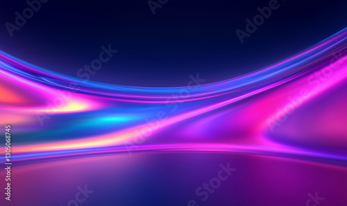 Abstract background with colorful iridescent light. Abstract background with purple pink blue and yellow gradient colors