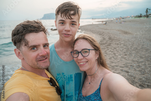 Happy family taking a photo...
