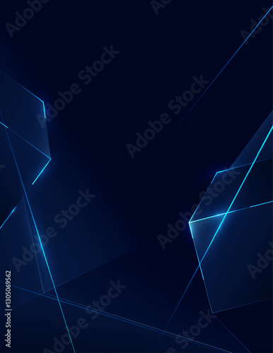 Technology digital glowing blue neon banner,light blue lines cyber poster, corporate business concept, hi-tech abstract background for presentation business or tech event poster EPS 10