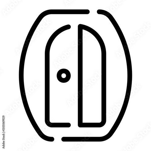 pencil sharpener line icon