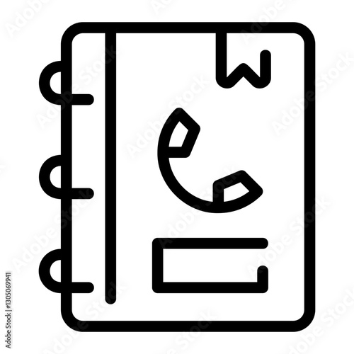 phone book line icon
