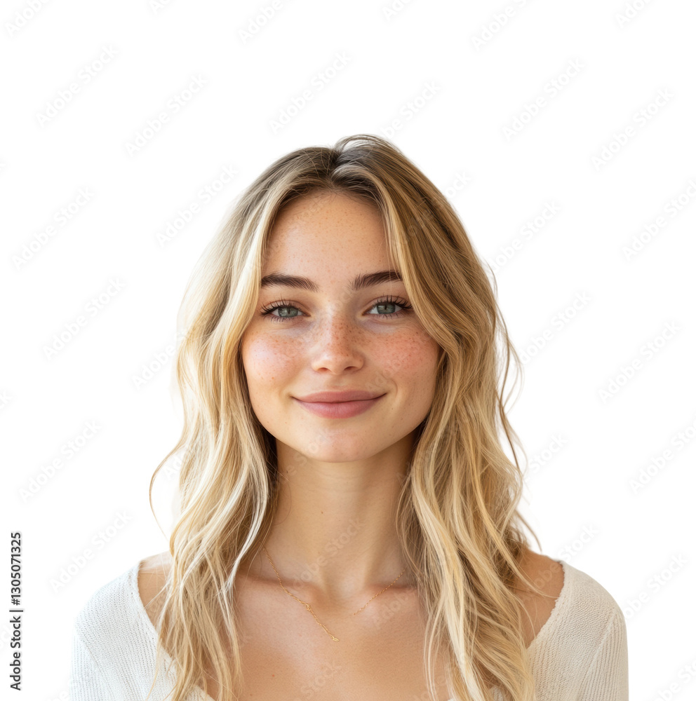 Portrait of woman smiling bright isolated on transparent background png Portrait of woman smiling bright isolated on transparent background png