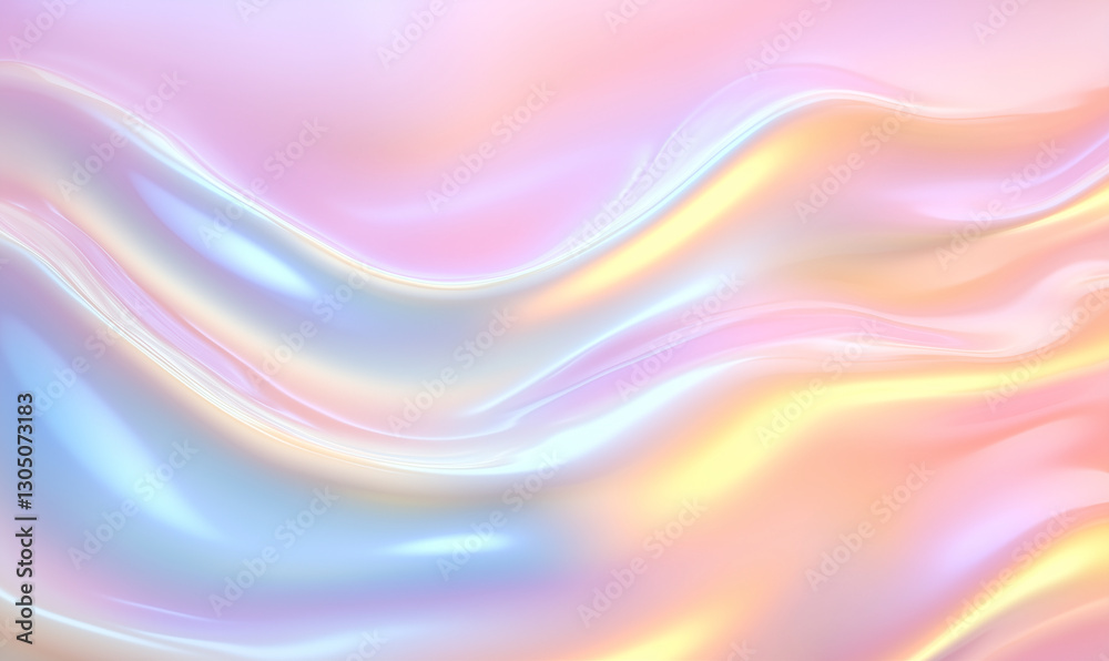 Abstract waves background with iridescent highlights. Abstract background with smooth iridescent waves. Abstract iridescent waves with pink yellow and blue highlights Abstract waves background with iridescent highlights. Abstract background with smooth iridescent waves. Abstract iridescent waves with pink yellow and blue highlights
