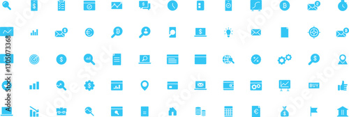 Big set of research related line icons. Analysis, search, document, graph, market, science etc. Editable stroke.