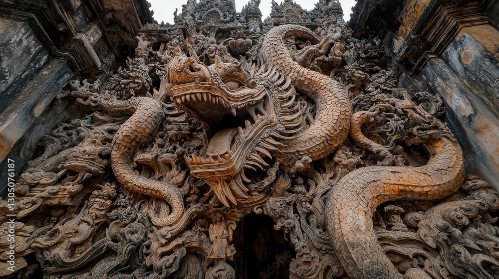 Obraz premium Artistic heritage in phetchaburi the ayutthaya influence on architectural sculpture thailand cultural exploration