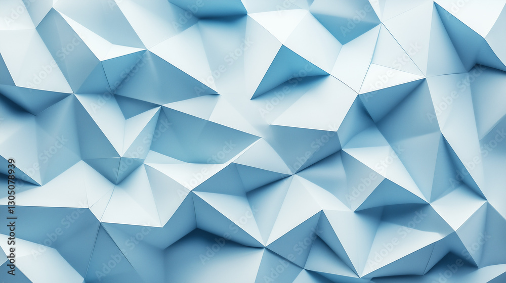 Fototapeta premium Abstract Blue and White Geometric Polygon Background