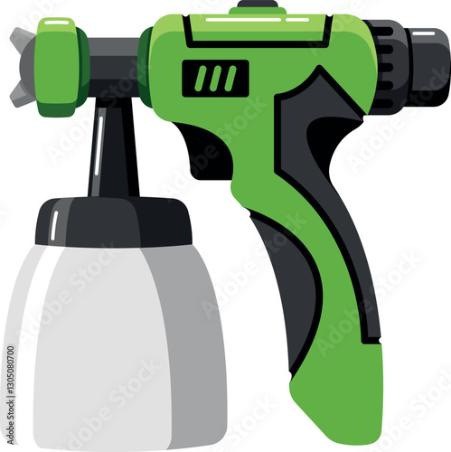 Airbrush equipment gun vector illustration
