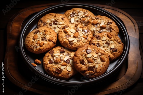 Sweet gingerbread cookies on a plate